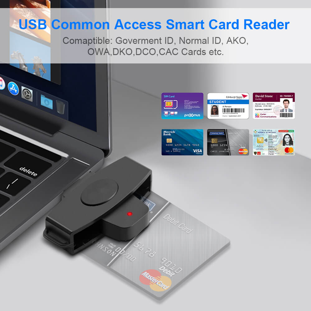 Multi Funtion Smart Card Reader with SIM Card Adapter ISO 7816 EMV Card Reader