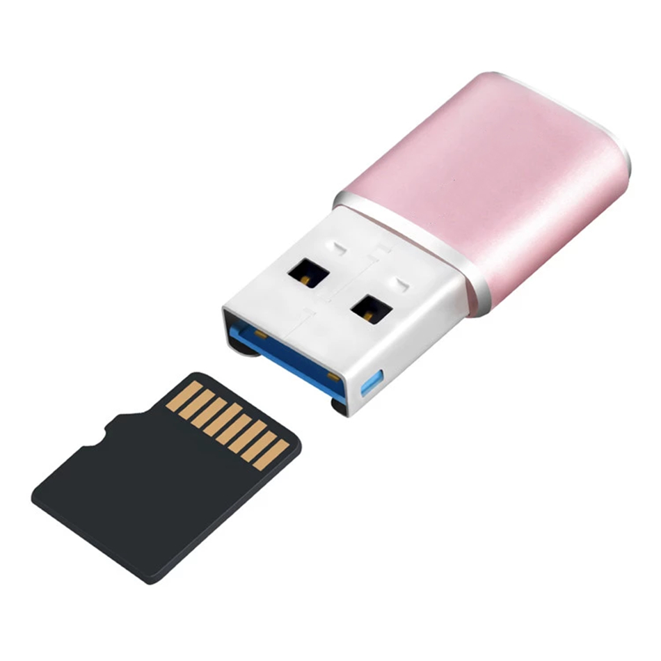 OEM Factory USB 3.0 TF /Micro-sd Memory Card Reader Writer And Read with Aluminum Black Silver Pink Color