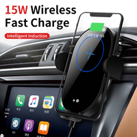 Infrared Induction Qi 15W Car Wireless Charger Quick Vehicle Wireless Charging Bracket Wireless Charging Phone Holder Suit