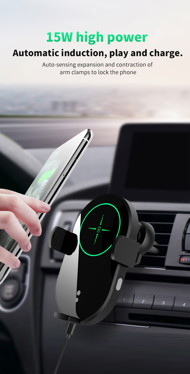 2023 New Arrival For Iphone 14 Magnetic Wireless Charger Car Phone Holder 15W Fast Car Wireless Phone Charger