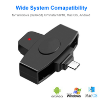 Type C PocketMate Smart Card Reader OTG CAC Readers ISO7816 CAS Card Reader with Type C Connector CSCR3