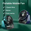Powered by USB Strong Wind Quiet Operation Small USB Desk Fan 3 Speeds Portable Desktop Personal Table Cooling Fan