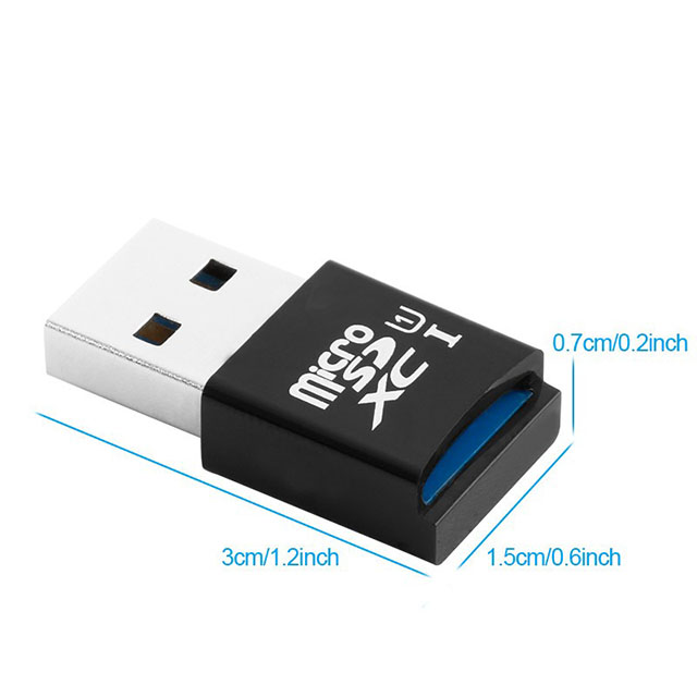  Slim Size hot sale smart mini usb card reader for TF CF