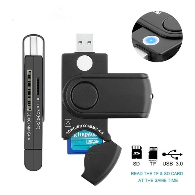 USB 3.0 memory card reader chip mini type C card reader write for SD/MMC/TF