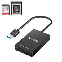 High Speed Multi Card Reader Mini Memory 2 In 1 Mini Super Speed USB 3.0 SD XQD Card Reader XQD & SD Card Reader